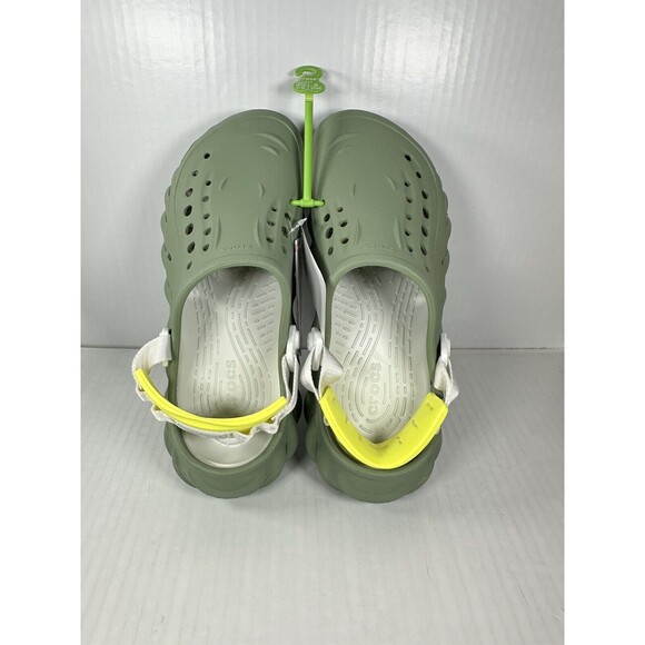 Size 8M/10W CROCS Echo Clog Moss Green Vert Mousse 207937-308 Slip On Shoes NEW - Picture 5 of 7